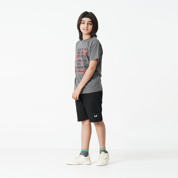 Black logo shorts